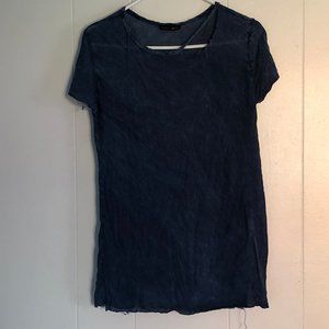 blue, acid wash, destressed, sheer